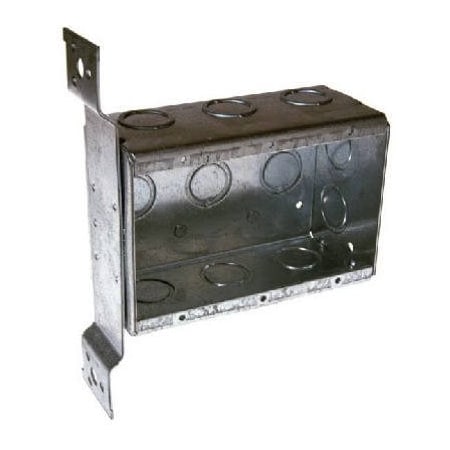 Raco Electrical Box, 47.8 cu in, Switch Box Type, 3 Gangs, Steel, Rectangular Shape 686